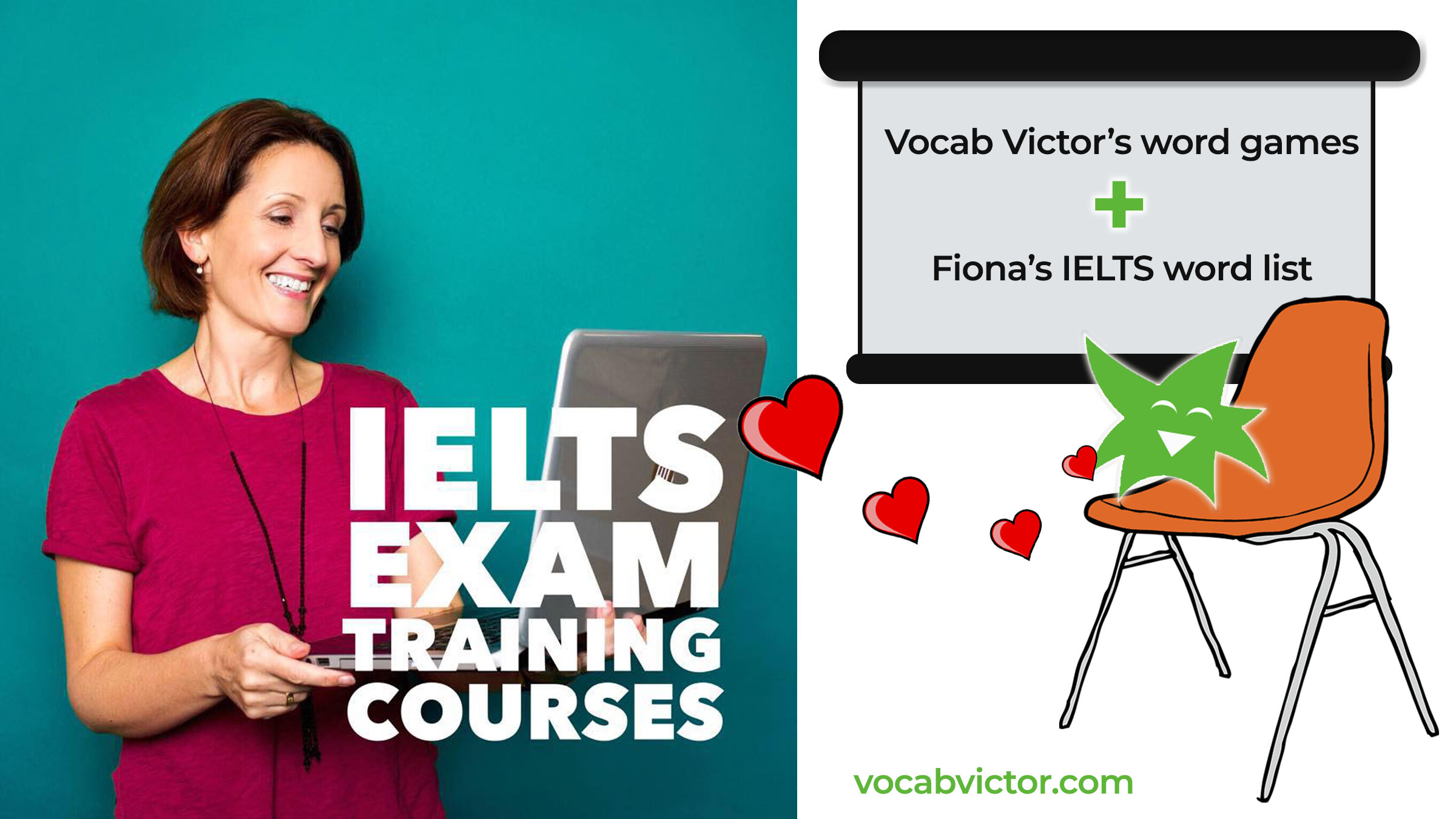 Vocab Victor teams with IELTS with Fiona
